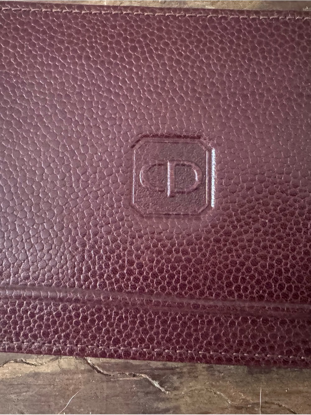 Dior Burgundy Leather Wallet